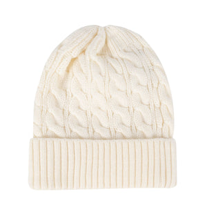 Dove Cable Knit Women's Beanie