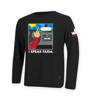 "I Speak Farm" Felix Men's LS Shirt Black